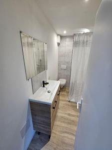 Koupelna v ubytování Superbe appartement 2 personnes à la montagne + 3 fotografie