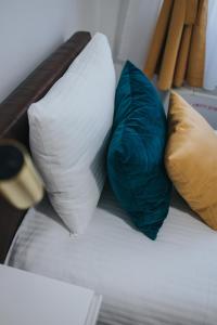 Rúm í herbergi á Hotel Brcko Gas Doboj