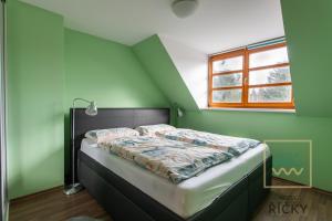 Postel nebo postele na pokoji v ubytování Apartmány pod Zakletým - Hotel Říčky