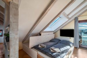 Postel nebo postele na pokoji v ubytování Ferienwohnung Hasenauer