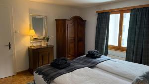 Voodi või voodid majutusasutuse Chalet Apt Melesez toas