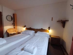 Ένα ή περισσότερα κρεβάτια σε δωμάτιο στο Apartment Barbara in Maishofen