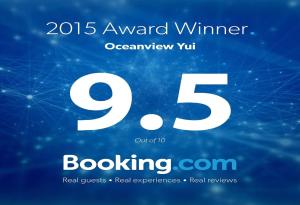 Certifikát, hodnocení, plakát nebo jiný dokument vystavený v ubytování Oceanview Yui