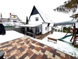 Panorámaház Bükkszék v zime