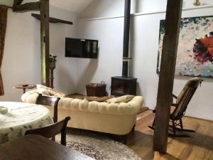 TV a/nebo společenská místnost v ubytování Ashford Bridge Barn