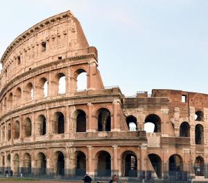 a large building with a tower in front of it at A casa di Pina - Roma St Peter in Rome