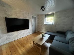 TV a/nebo společenská místnost v ubytování Cozy rooms in Rødbyhavn! Right next to Femern & Puttgarden