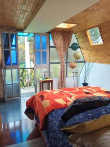 Postel nebo postele na pokoji v ubytování Glamping Mafer 1 Hexagonal