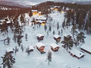 an aerial view of a resort in the snow at 5 person holiday home in Ringebu-By Traum in Ringebu