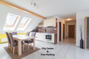 Kuchyň nebo kuchyňský kout v ubytování Saeli Apartments