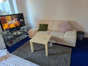 TV a/nebo společenská místnost v ubytování Cozy & queit Stay with Marcbride