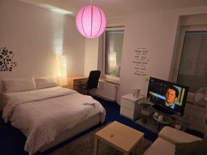 TV a/nebo společenská místnost v ubytování Cozy & queit Stay with Marcbride
