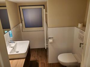 Koupelna v ubytování Hotel am Schlosspark garni