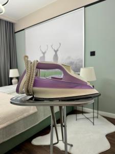 Voodi või voodid majutusasutuse Premium Line Apartman toas