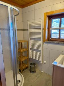 Kúpeľňa v ubytovaní Steigerhütte