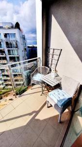 Balkón alebo terasa v ubytovaní HomeComfort Apartament Adonis