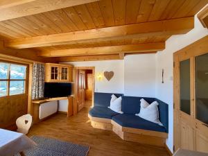 Postel nebo postele na pokoji v ubytování Steigerhütte