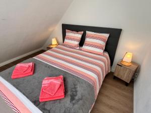 Posteľ alebo postele v izbe v ubytovaní APPT 4P - Manoirs 1 à la Mer Chez Claudette & Marc