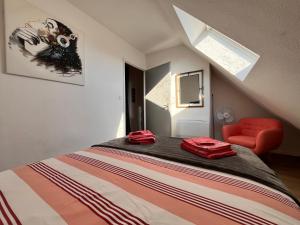 Posteľ alebo postele v izbe v ubytovaní APPT 4P - Manoirs 1 à la Mer Chez Claudette & Marc