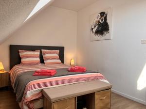 Posteľ alebo postele v izbe v ubytovaní APPT 4P - Manoirs 1 à la Mer Chez Claudette & Marc