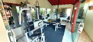 Fitness centrum a/nebo fitness zařízení v ubytování Pousada das Saíras
