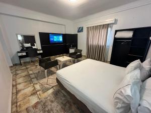 TV i/ili multimedijalni sistem u objektu hôtel MISTRAL