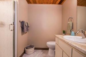 a bathroom with a sink and a toilet at 11 Pine Bough - Meredith Lodging in Sunriver +26 photos