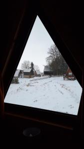 The View Smrcevo Brdo durante o inverno