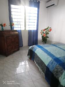 Postel nebo postele na pokoji v ubytování Martinique vue d'exception et piscine + 2 fotografie