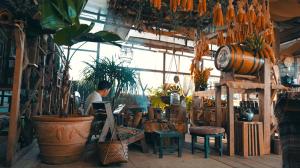 Restaurace v ubytování Nhiên Farm Homestay