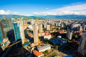 Nespecifikovaný výhled na destinaci Batumi nebo výhled na město při pohledu z hotelu