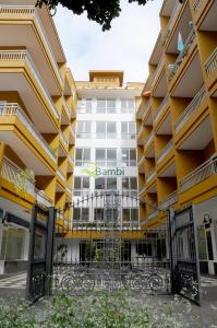 a building with a sign on the front of it at Apartamentos RF Bambi Adults Only in Puerto de la Cruz