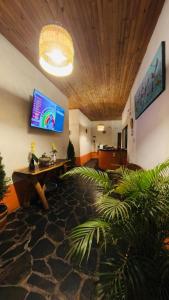 TV a/nebo společenská místnost v ubytování Hotel Alcázar Real