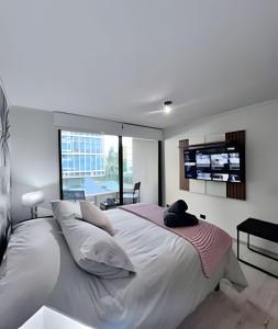 Μια τηλεόραση ή/και κέντρο ψυχαγωγίας στο Estudio chic al costado CLC +32 φωτογραφίες