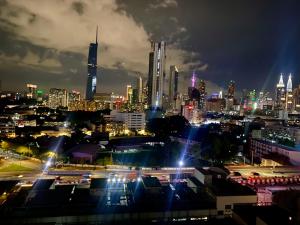 Nespecifikovaný výhled na destinaci Kuala Lumpur nebo výhled na město při pohledu z hostelu