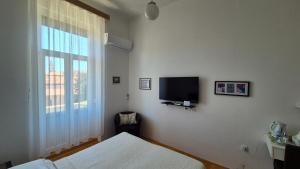 TV a/nebo společenská místnost v ubytování Rooms Tisa Old Town