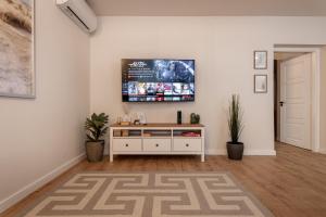 Televízia a/alebo spoločenská miestnosť v ubytovaní Bem Business Suite