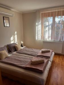 Ένα ή περισσότερα κρεβάτια σε δωμάτιο στο Bródy 51 53 Apartman