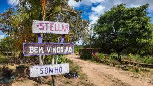 Vrt pred nastanitvijo Chalé com Vista Privilegiada