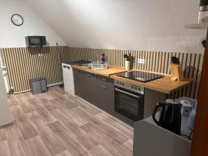 Kuchyň nebo kuchyňský kout v ubytování Ferienwohnung Elbglück