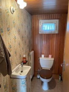 a bathroom with a toilet and a sink at Maison calme proche Paris in Le Plessis-Robinson