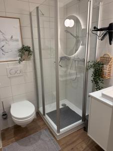 Koupelna v ubytování Ferienwohnung Lüttje Mööv an der Nordsee + 18 fotografií