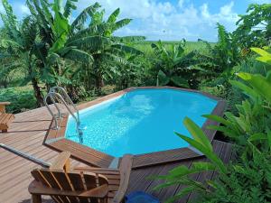 Hồ bơi trong/gần Le Paradis des Colibris Gîte créole avec piscine table dhôtes et nature à Anse Bertrand