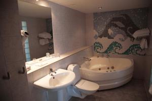Koupelna v ubytování Hotel Druzhba