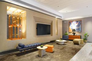 Posezení v ubytování Arthur Hotel Liwan COCO Park Guangzhou-24H Coffee&Low Tea & Free Shuttle Bus For Canton Fair By Paco Group