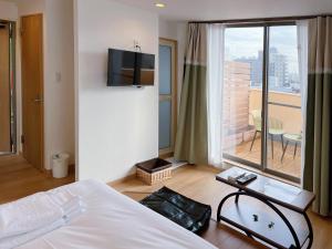 TV a/nebo společenská místnost v ubytování Softlight Inn Asakusa Tokyo
