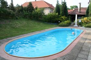 Swimming pool sa o malapit sa Penzion Přeštěnice