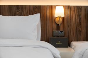 Postel nebo postele na pokoji v ubytování Hound hotel gunsan