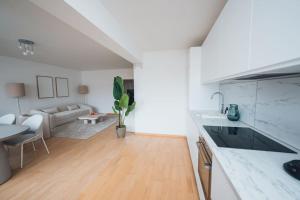 Kuchyňa alebo kuchynka v ubytovaní Designer-Apartment zum Wohlfühlen