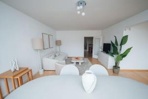 Posteľ alebo postele v izbe v ubytovaní Designer-Apartment zum Wohlfühlen